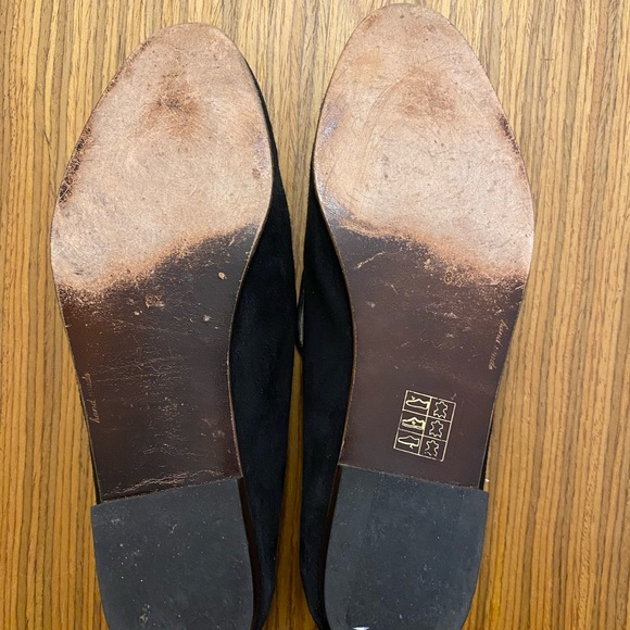 RARE Evelyn Paul black suede embellished flats made in Paris.  Size 8.5 - Picture 3 of 8